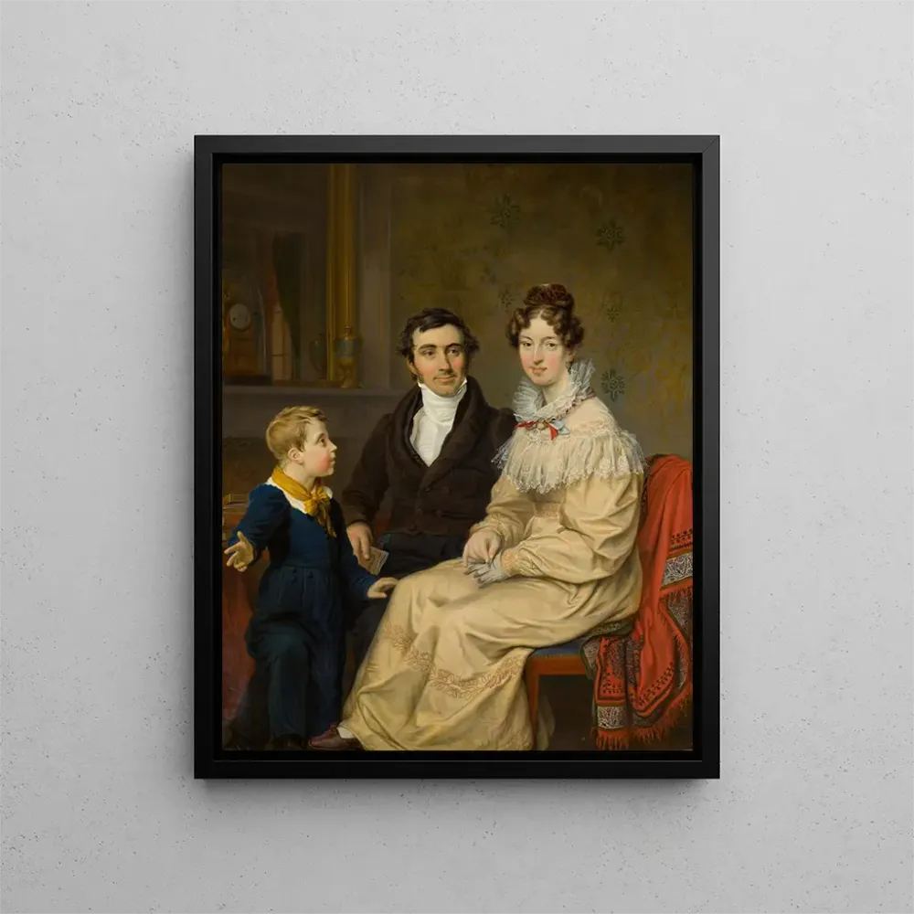 Maalaus La famille du professeur Cornelis Anne den Tex - Anonyme | Taidetuloste