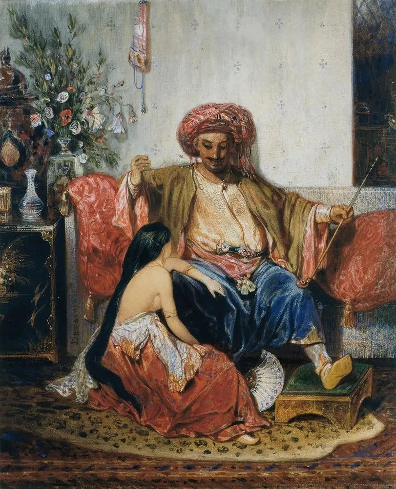 Maalaus Le favori du pacha - Alexandre-Gabriel Decamps | Taidetuloste