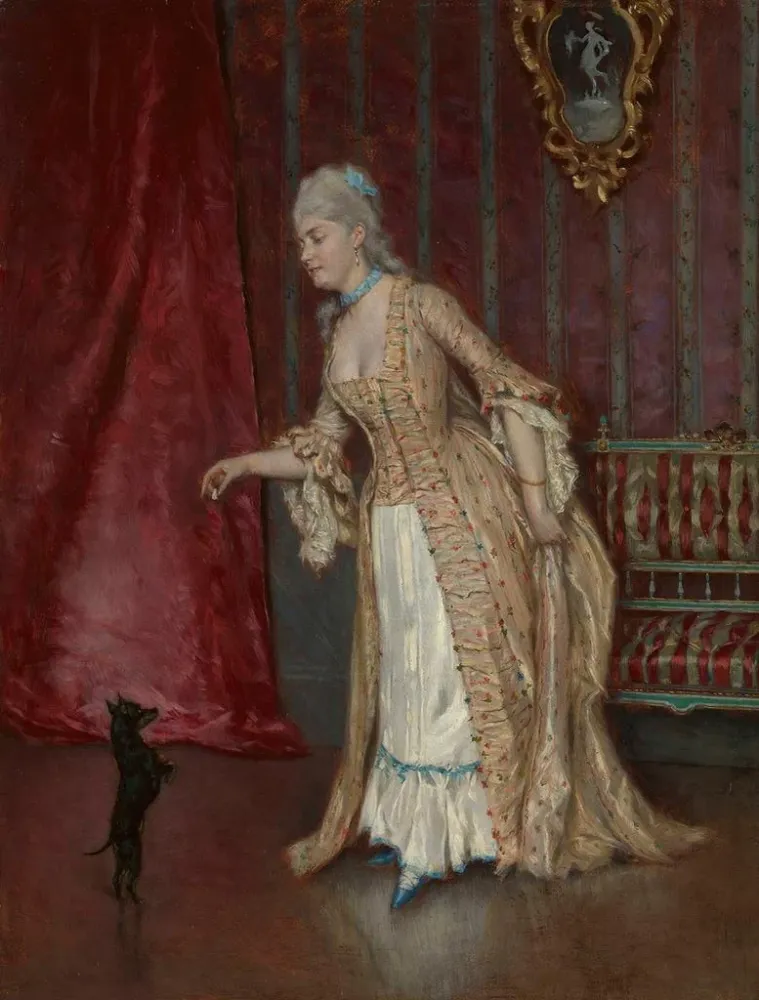 Maalaus Figure debout d'une femme - Alfred Stevens | Taidetuloste