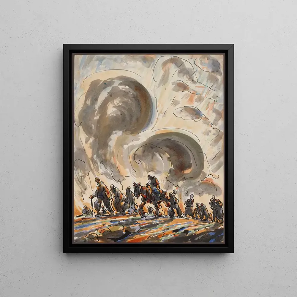 Maalaus Figures dans un paysage - Alfred Ost | Taidetuloste