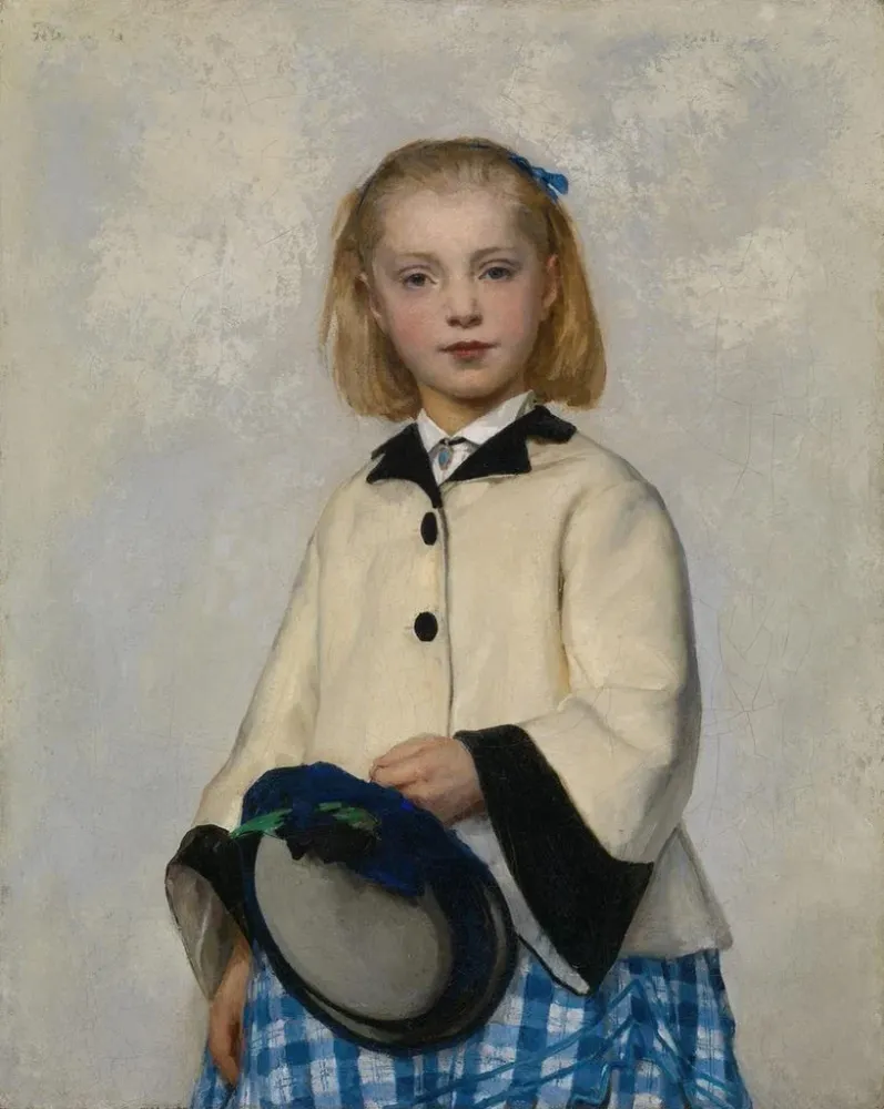 Maalaus La Fille de l'artiste Louise - Albert Anker | Taidetuloste