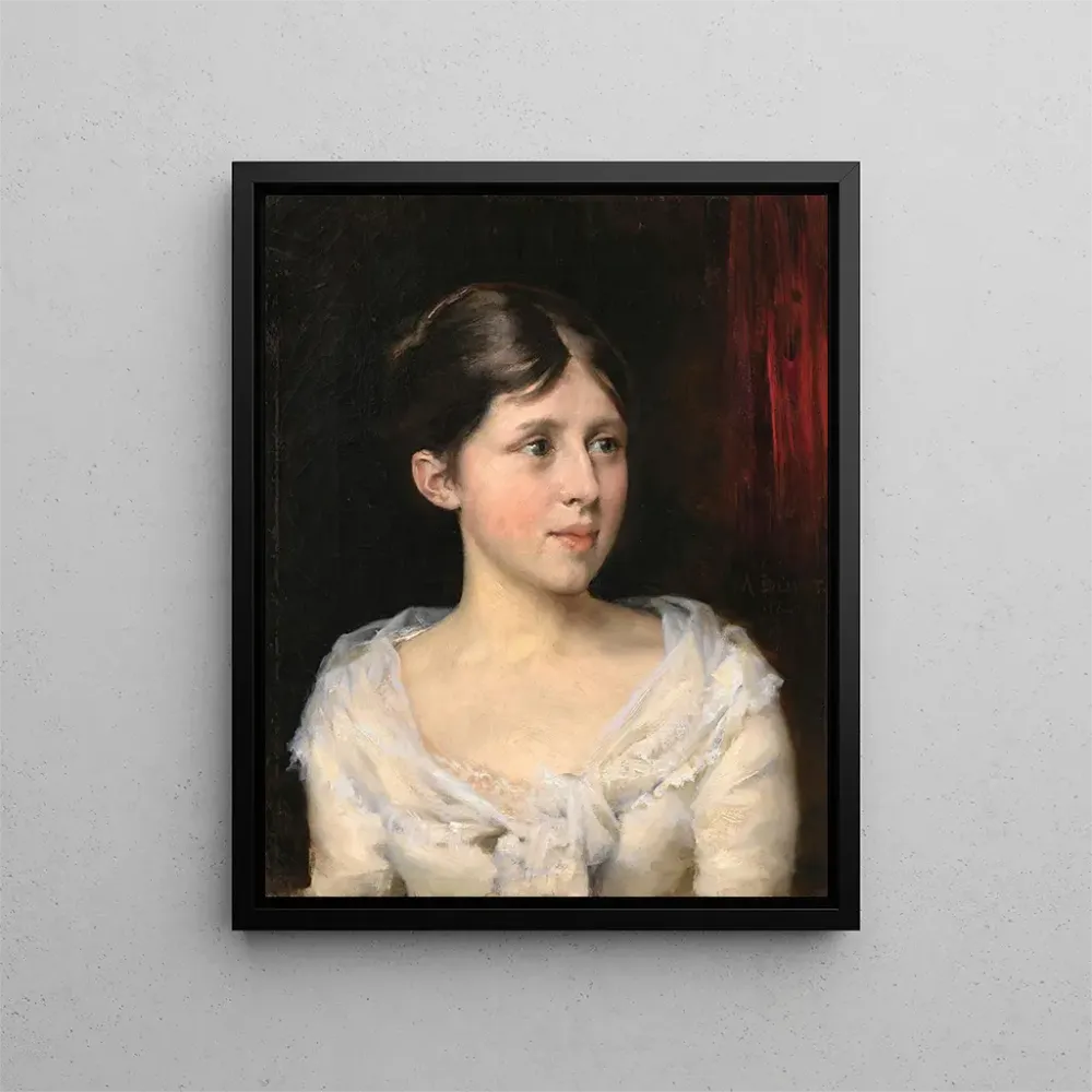 Maalaus Fille en robe blanche - Albert Edelfelt | Taidetuloste