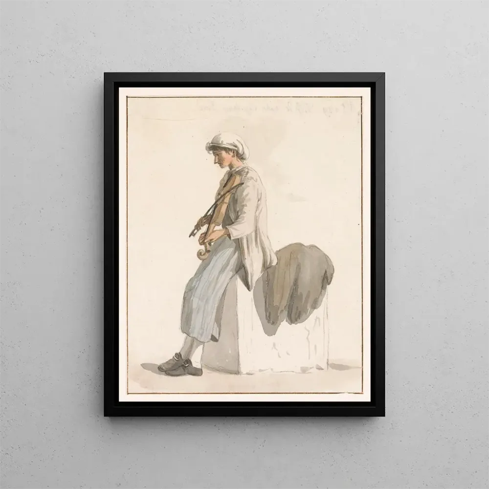 Maalaus Fils du capitaine Eri avec un violon - Abraham Louis Rodolphe Ducros | Taidetuloste