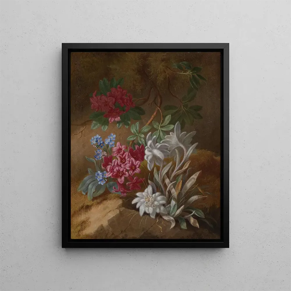 Maalaus Fleurs des Alpes - Adèle Schuster | Taidetuloste