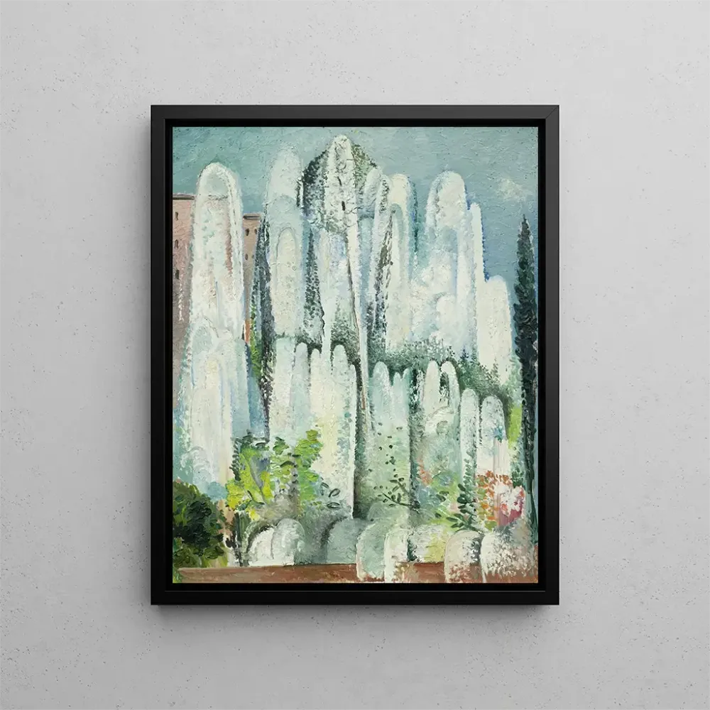 Maalaus Fontaine dans un jardin de Rome - Alice Bailly | Taidetuloste