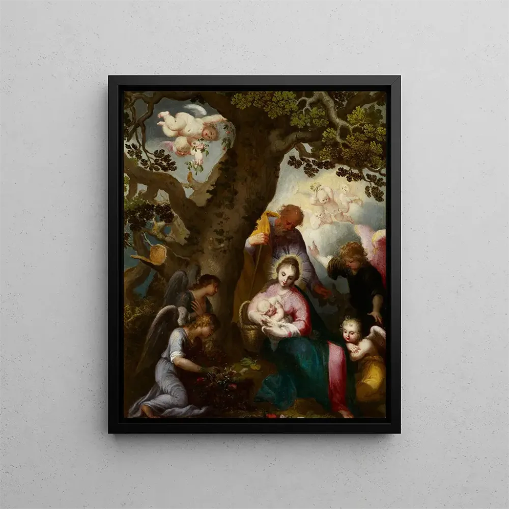 Maalaus La fuite en Égypte - Abraham Bloemaert | Taidetuloste