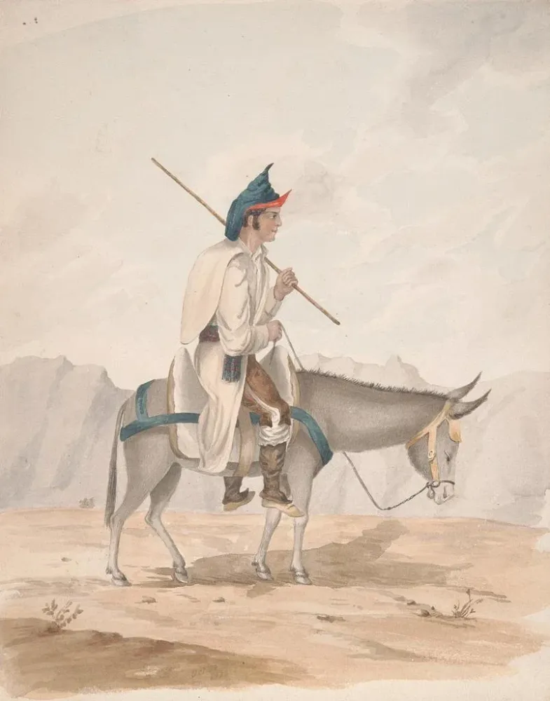 Maalaus Grand Canaria Homme sur un âne - Alfred Diston | Taidetuloste