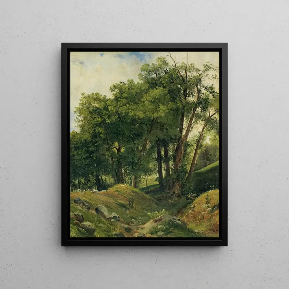 Maalaus Groupe de châtaigniers - Alexandre Calame | Taidetuloste