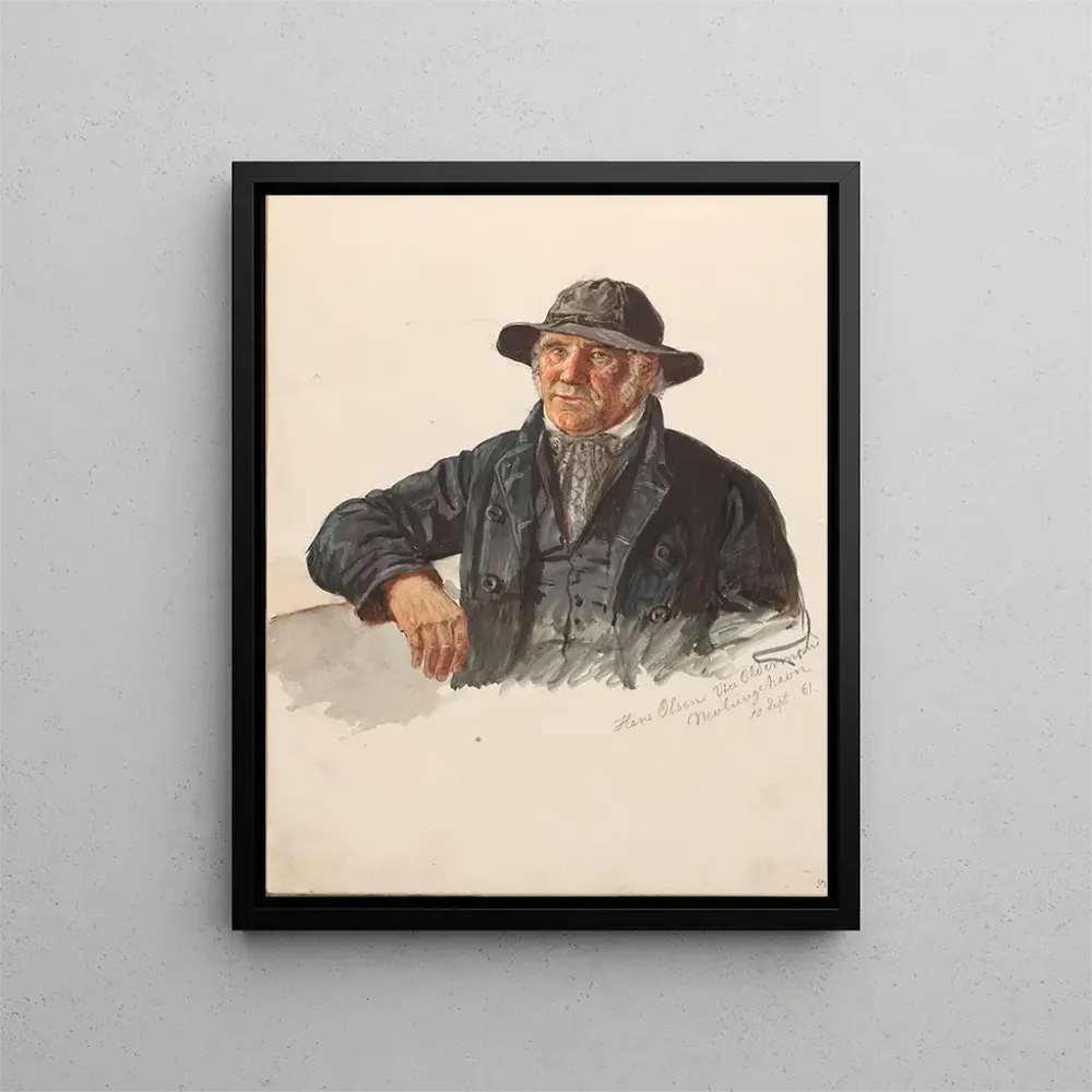 Maalaus Hans Jacob Olsen Nevlunghavn - Adolph Tidemand | Taidetuloste