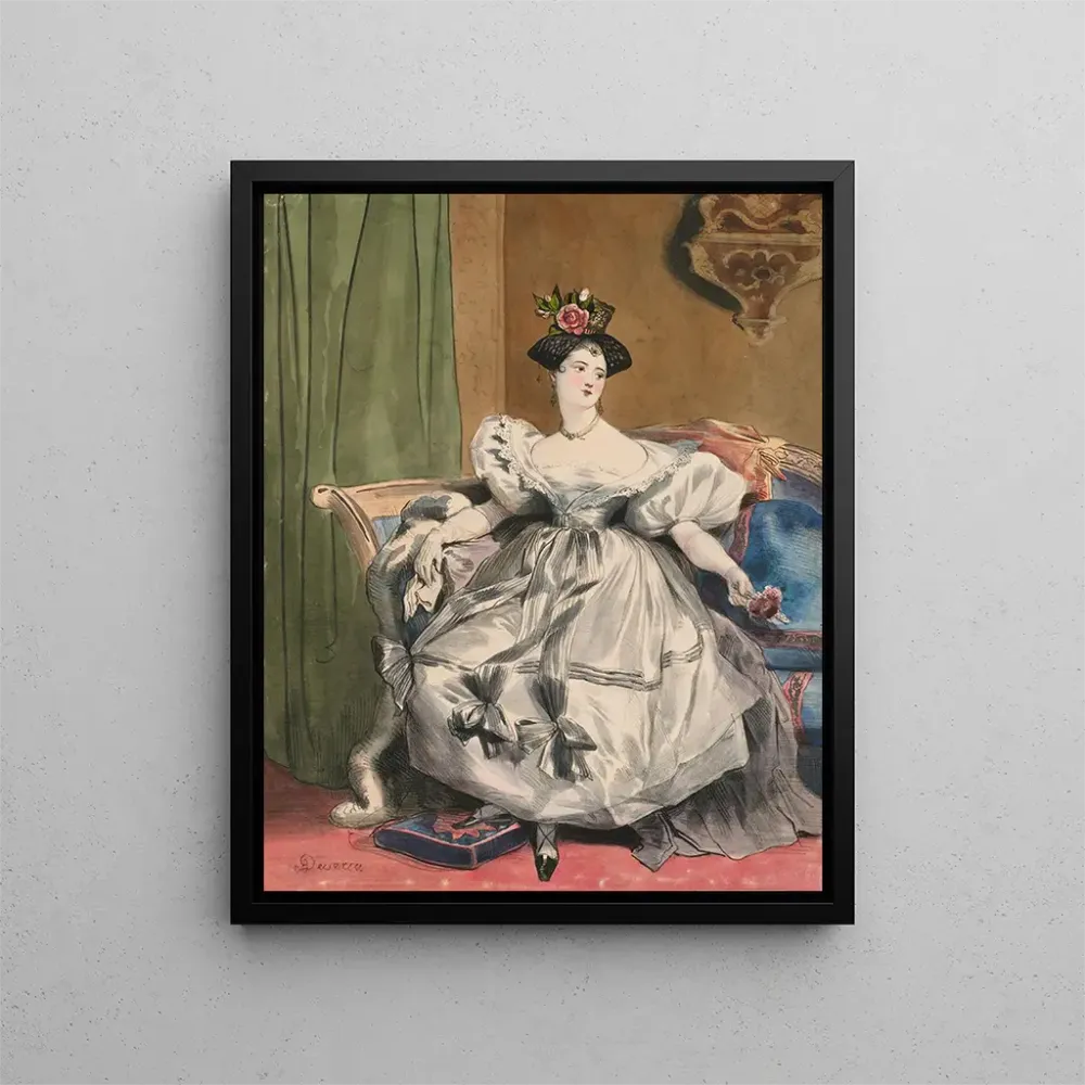 Maalaus Heures du soir Mlle Laure Devéria de Les Dixhuit Heures d'une Parisienne - Achille Devéria | Taidetuloste