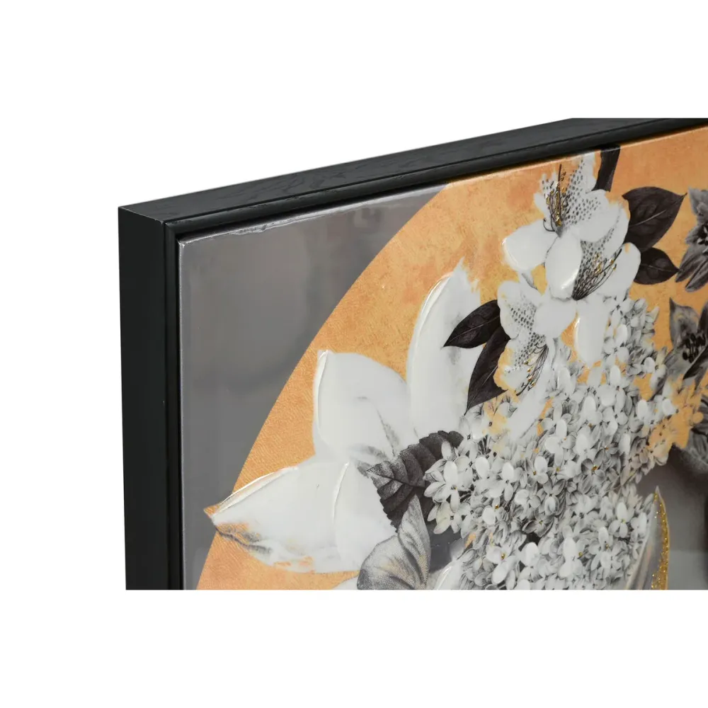 Maalaus Home ESPRIT Gėlės Moderni 100 x 3,5 x 100 cm (2 osaa)