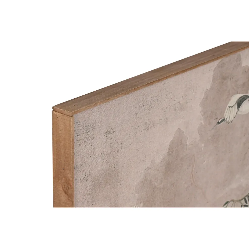 Maalaus Home ESPRIT Keltainen Valkoinen Gėlės Itämainen 120 x 3 x 80 cm (2 osaa)
