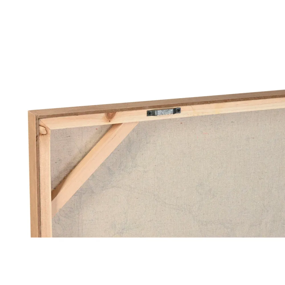 Maalaus Home ESPRIT Keltainen Valkoinen Gėlės Itämainen 120 x 3 x 80 cm (2 osaa)