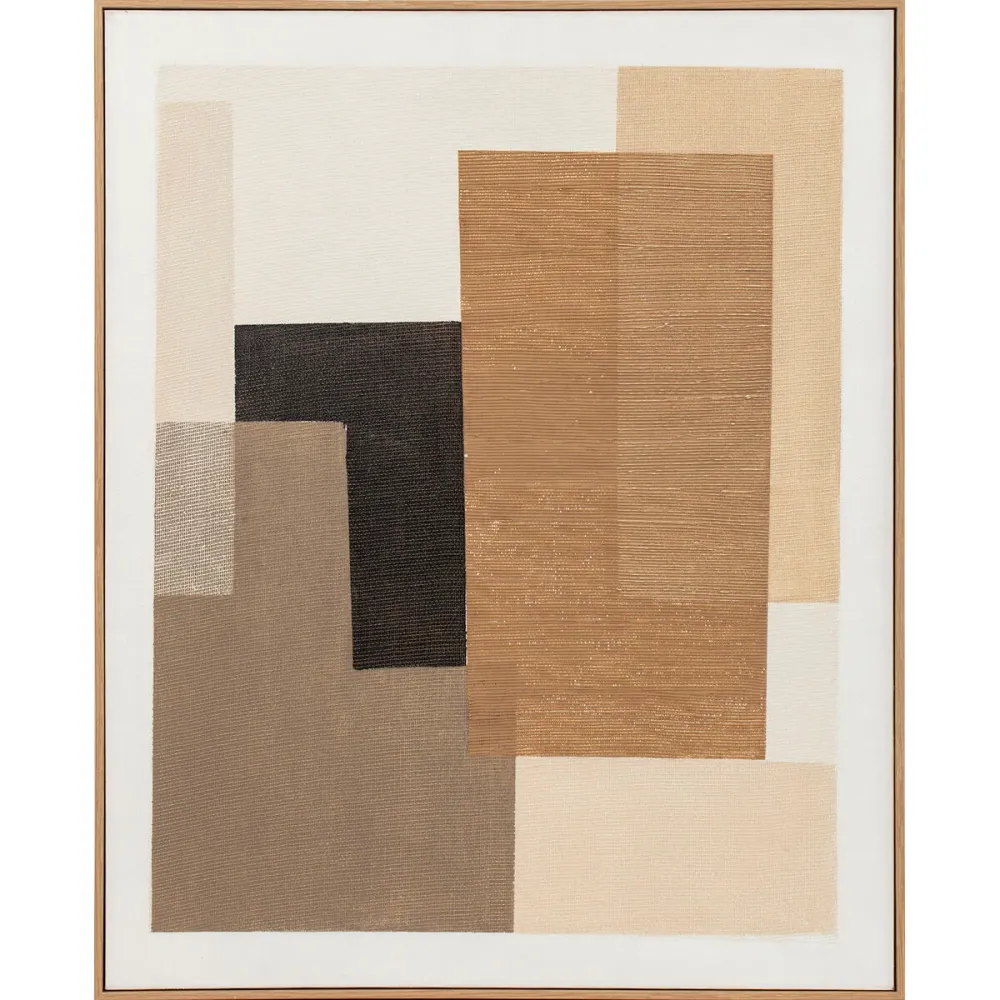 Maalaus Home ESPRIT Ruskea Beige Abstrakti Kaupunki 80 x 4,5 x 100 cm (2 osaa)