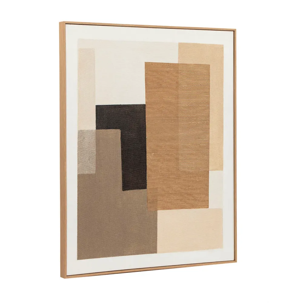 Maalaus Home ESPRIT Ruskea Beige Abstrakti Kaupunki 80 x 4,5 x 100 cm (2 osaa)