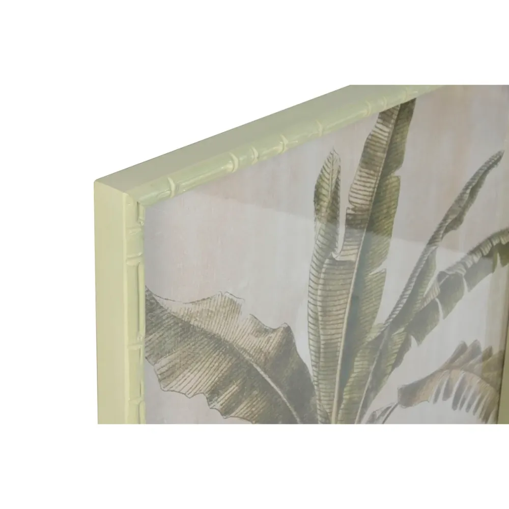 Maalaus Home ESPRIT Sininen Vihreä Palmut Trooppinen 70 x 4 x 100 cm (2 osaa)
