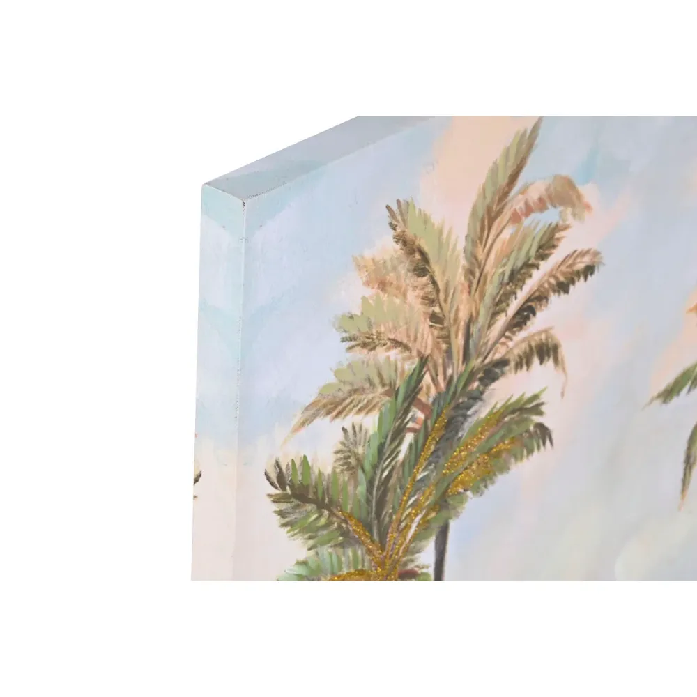 Maalaus Home ESPRIT Sininen Vihreä Ranta Välimeren 80 x 3 x 80 cm (2 osaa)