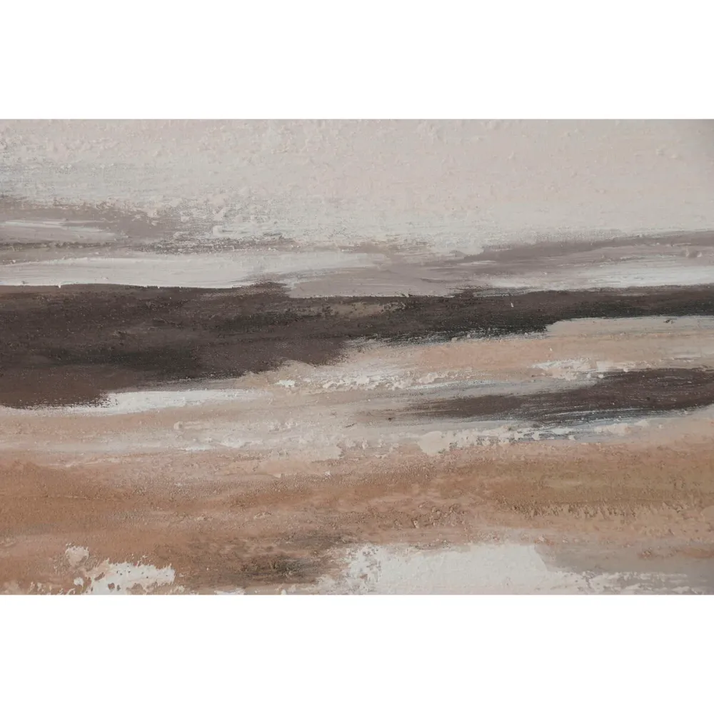 Maalaus Home ESPRIT Valkoinen Beige Abstrakti Moderni 142,5 X 4,5 X 72,5 CM (2 osaa)