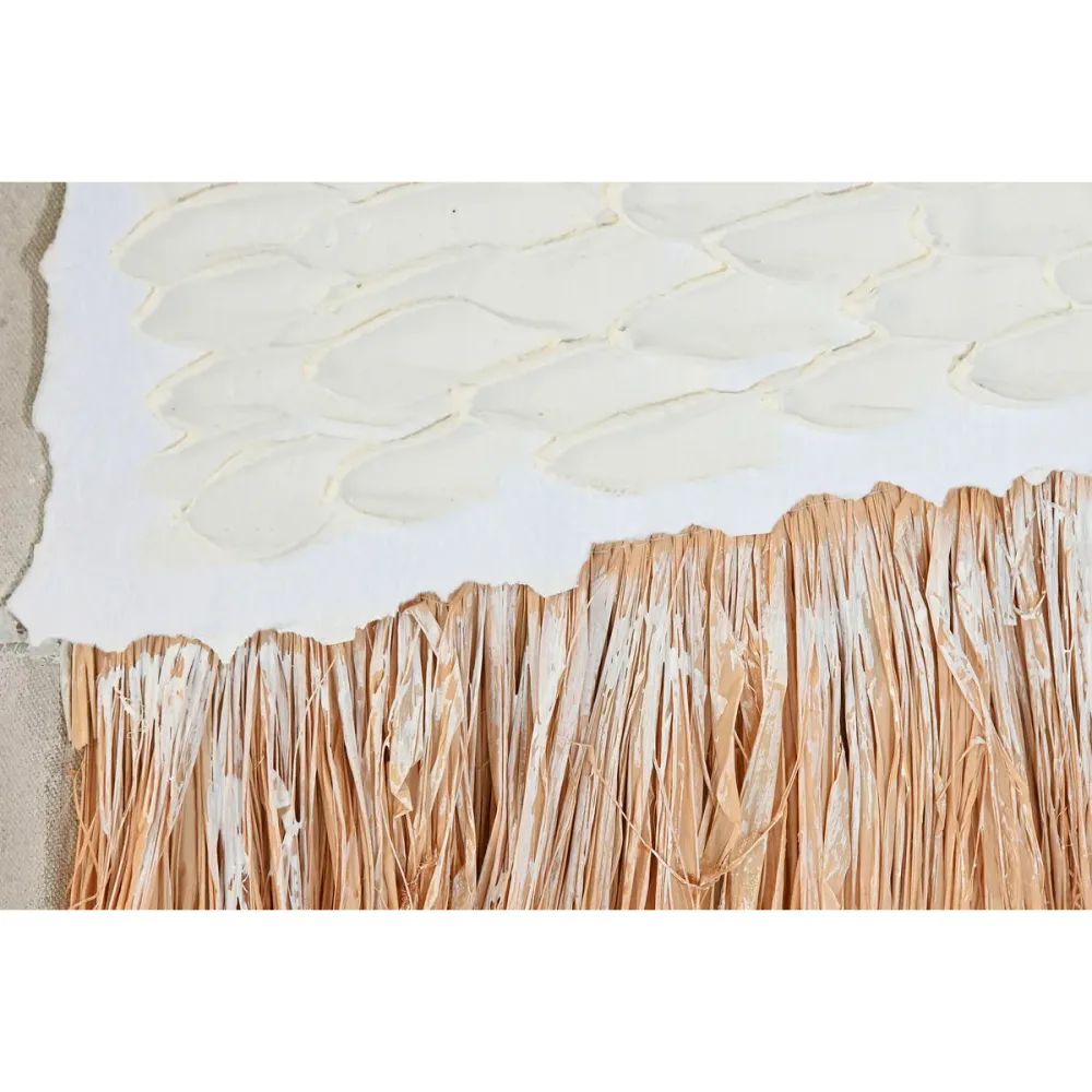 Maalaus Home ESPRIT Valkoinen Luonnollinen Boho 82 x 4,5 x 82 cm (2 osaa)