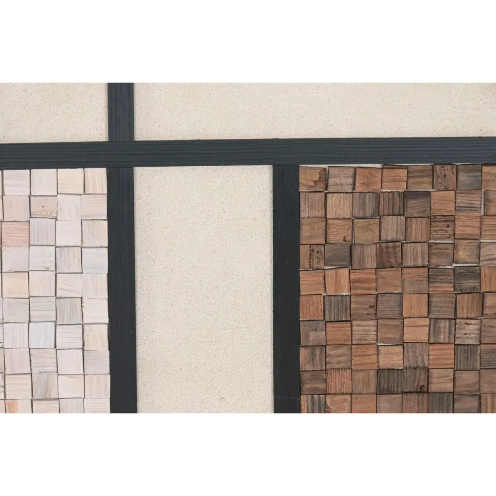 Maalaus Home ESPRIT Valkoinen Ruskea Abstrakti Moderni 82 x 4 x 82 cm (2 osaa)