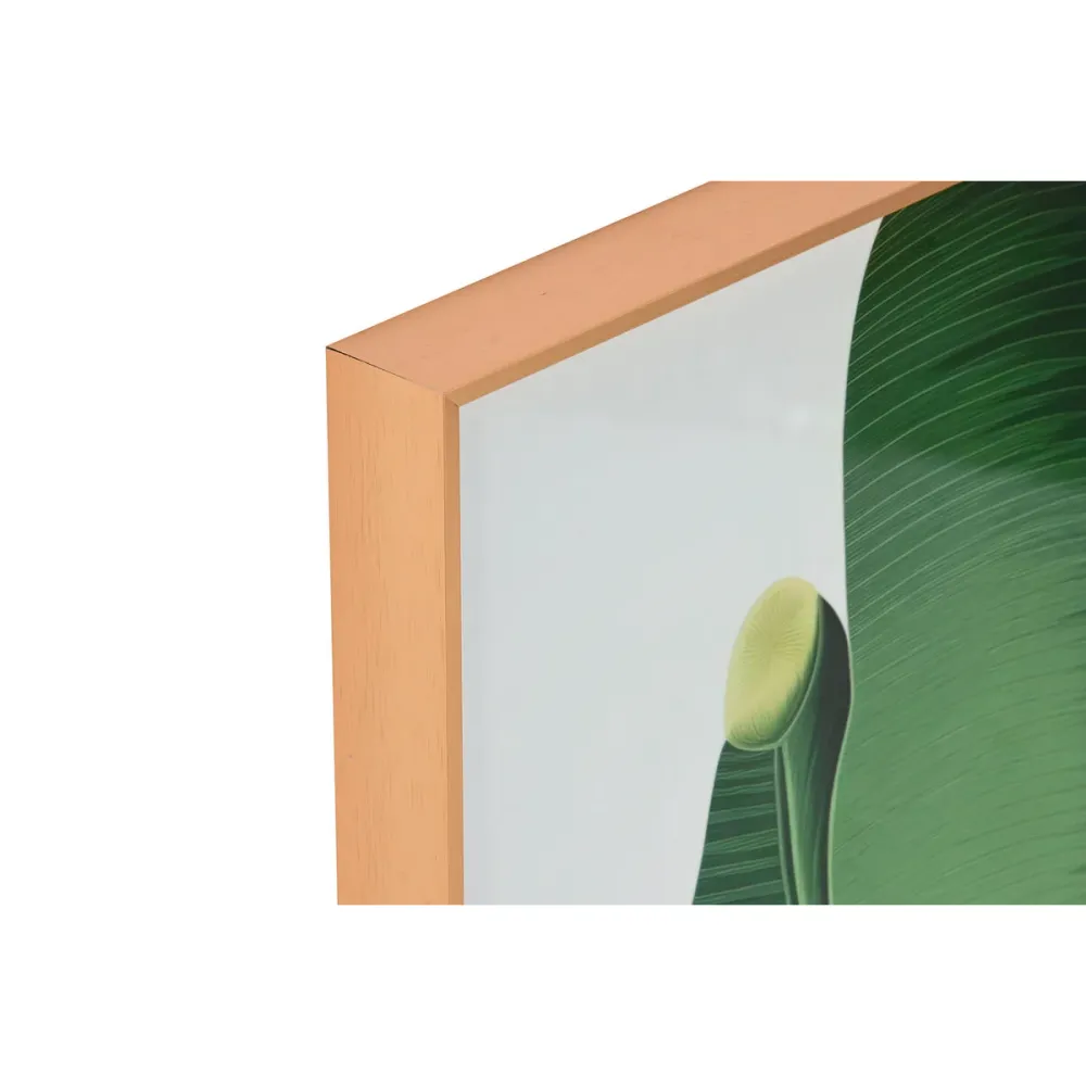 Maalaus Home ESPRIT Vihreä Levyt Trooppinen 80 x 3,5 x 80 cm (2 osaa)