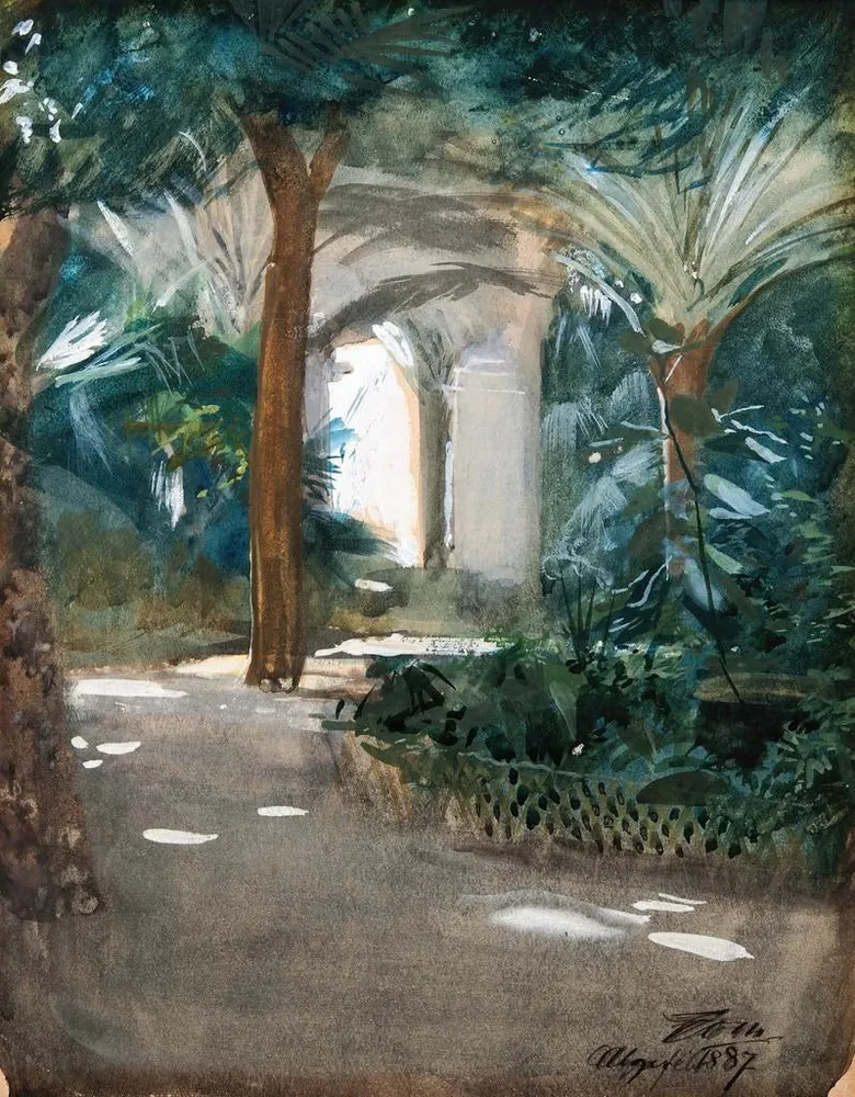 Maalaus Jardin à Alger - Anders Zorn | Taidetuloste
