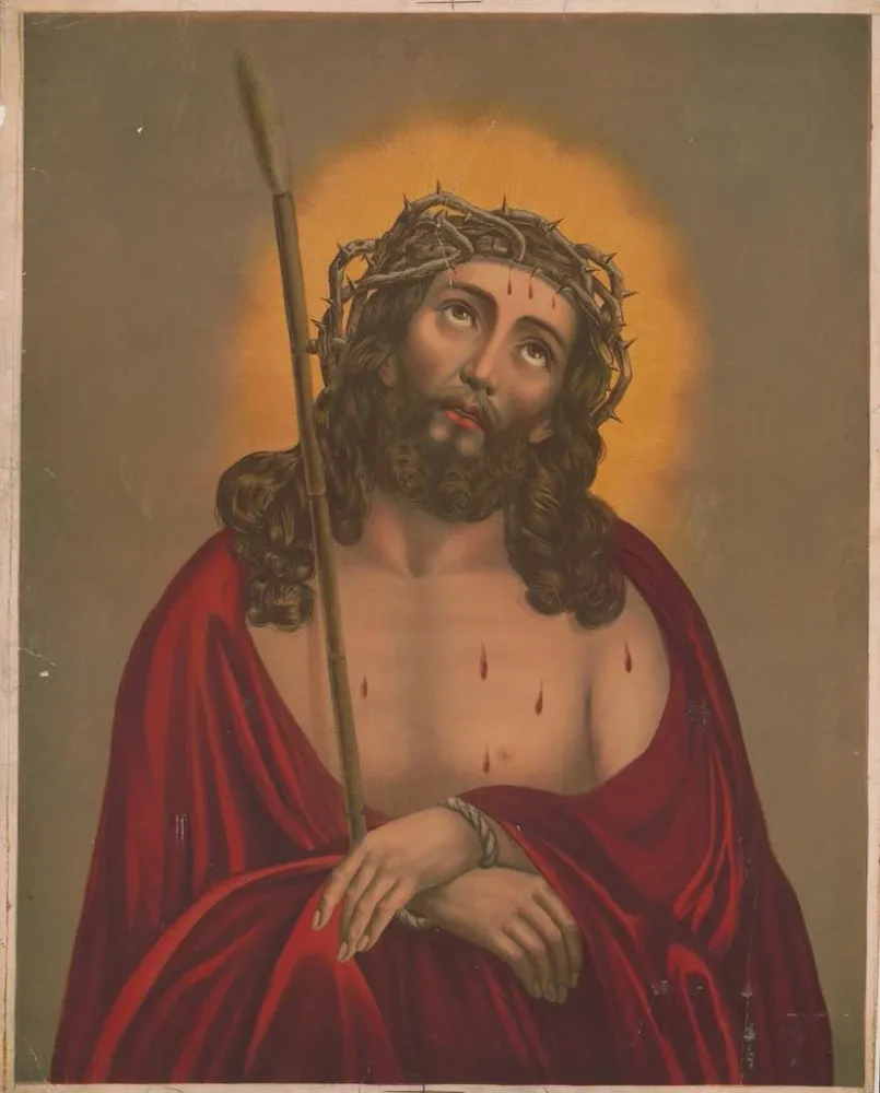 Maalaus Jeesus Kristuksesta piinapenkereellä - Anonyymi | Taidetuloste
