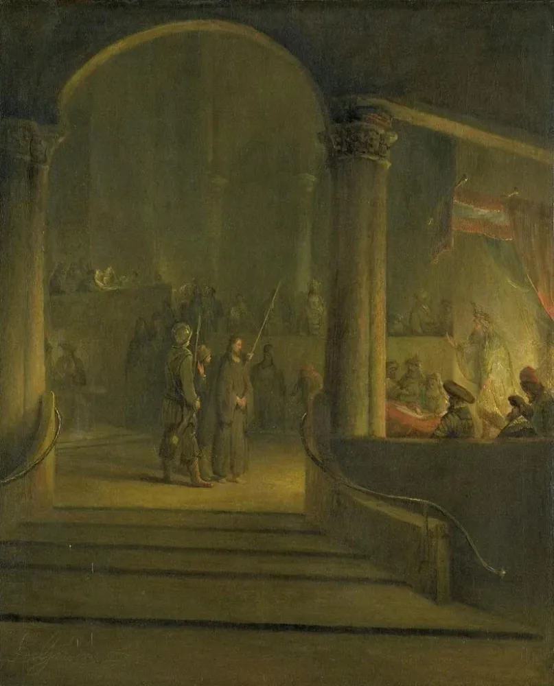 Maalaus Jeesus Kristus Caiaphaksen edessä - Aert de Gelder | Taidetuloste