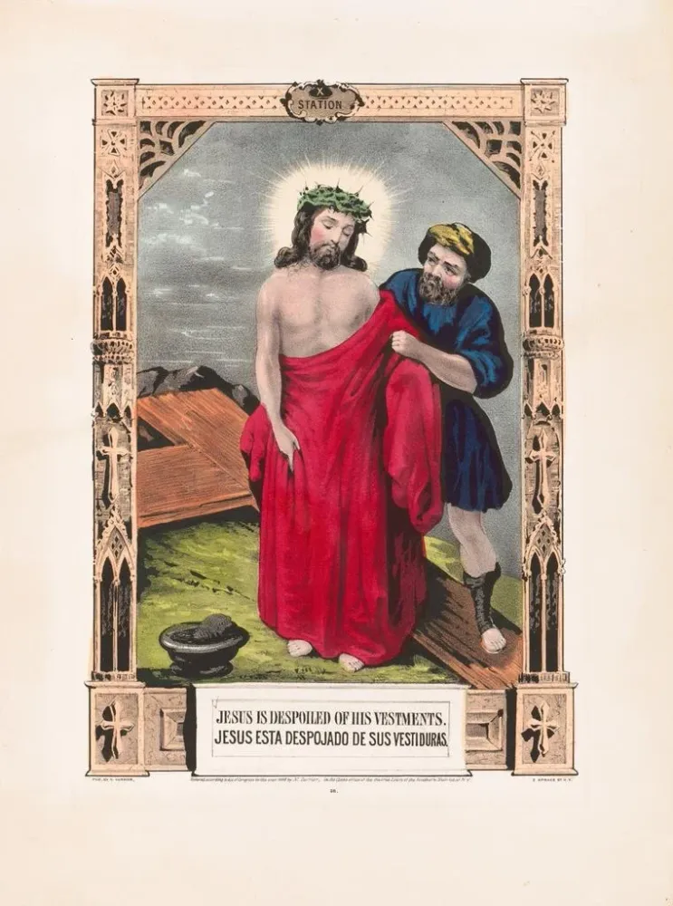 Maalaus Jeesus riisuutuneena vaatteistaan - Currier & Ives | Taidetuloste