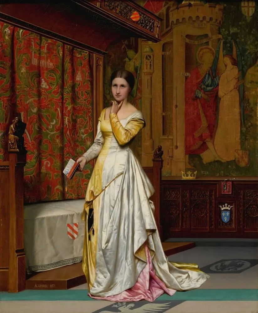 Maalaus Kontemplaatio - Adolphe Alexandre Lesrel | Taidetuloste