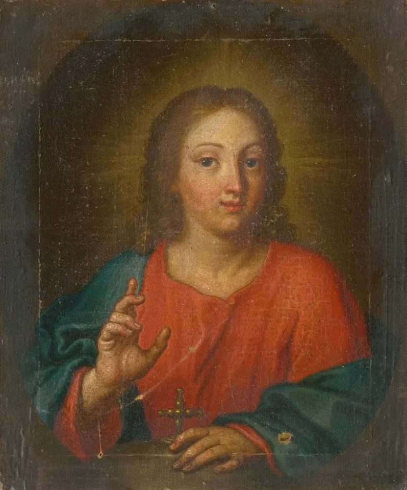 Maalaus Kristuksen rintakuva - Anonyymi