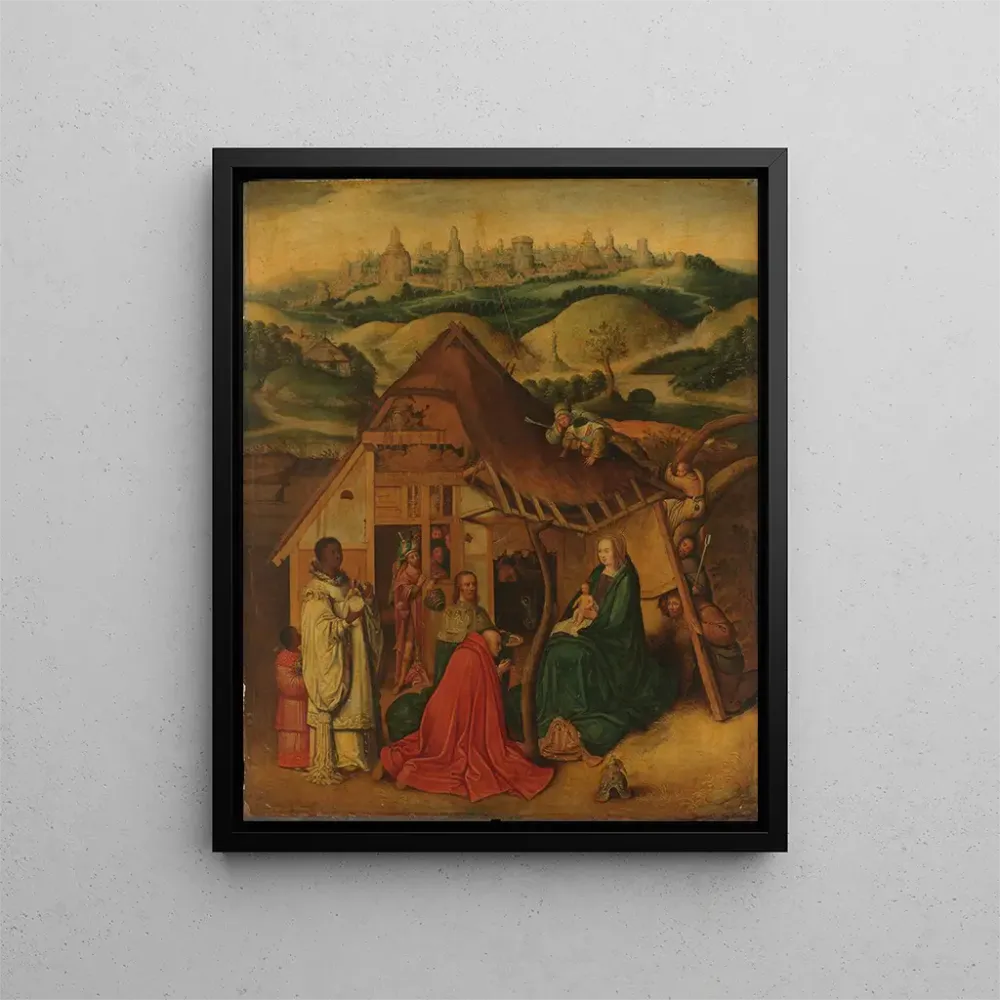 Maalaus L'Adoration des Mages - Après Jérôme Bosch