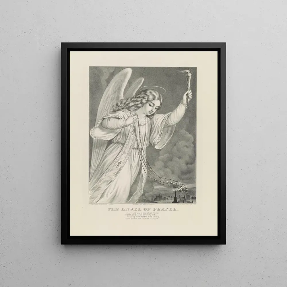 Maalaus L'Ange de la prière - Currier Ives