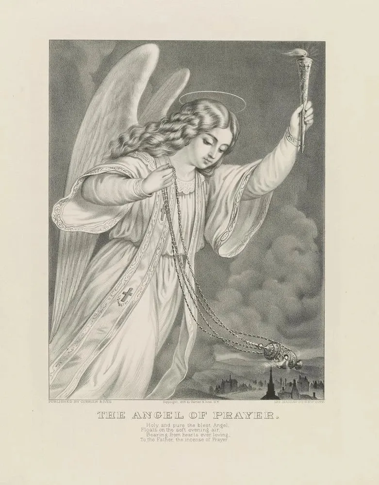 Maalaus L'Ange de la prière - Currier Ives