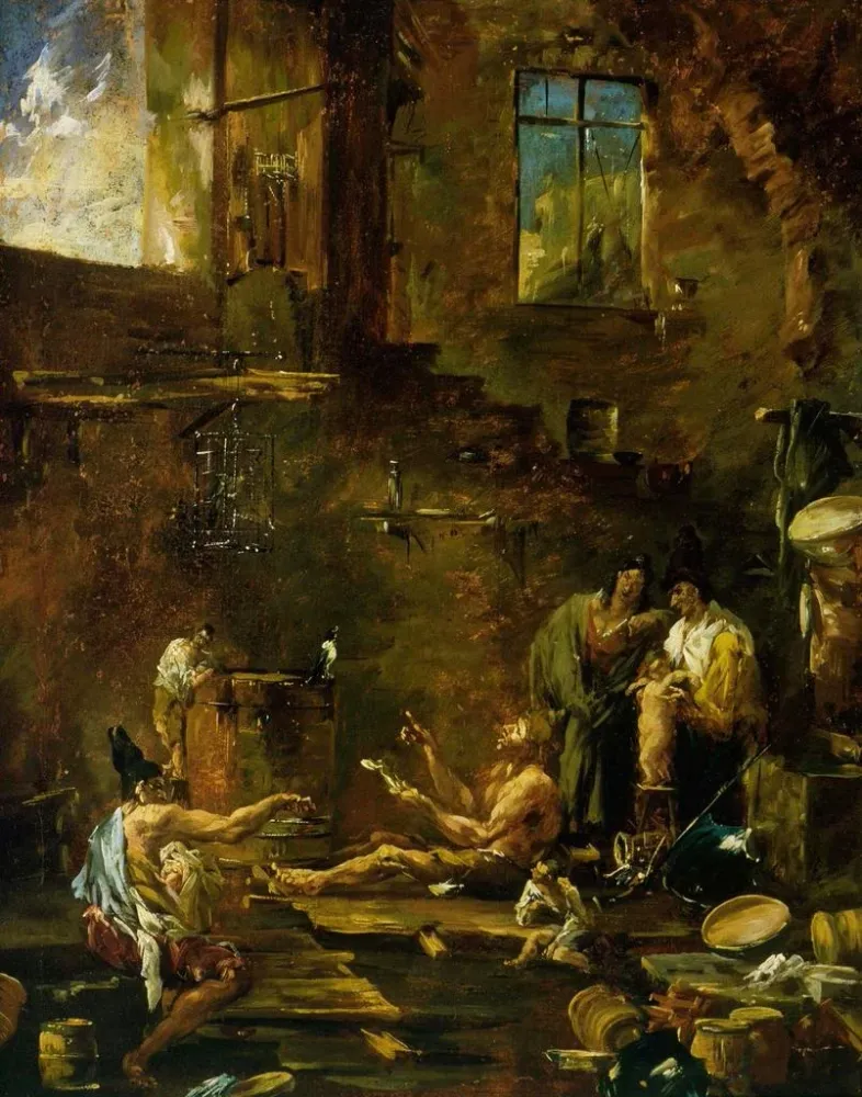 Maalaus Laulavat linnut - Alessandro Magnasco | Taidetuloste