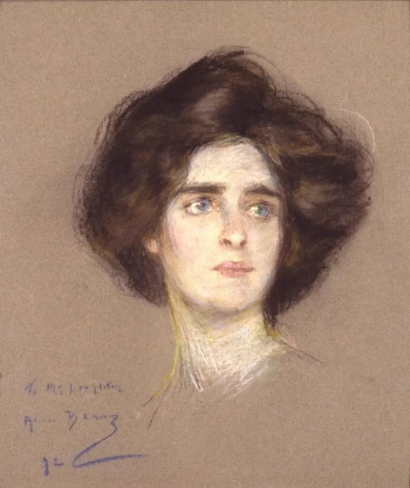 Maalaus Laura Attentive - Alice Pike Barney | Taidetuloste