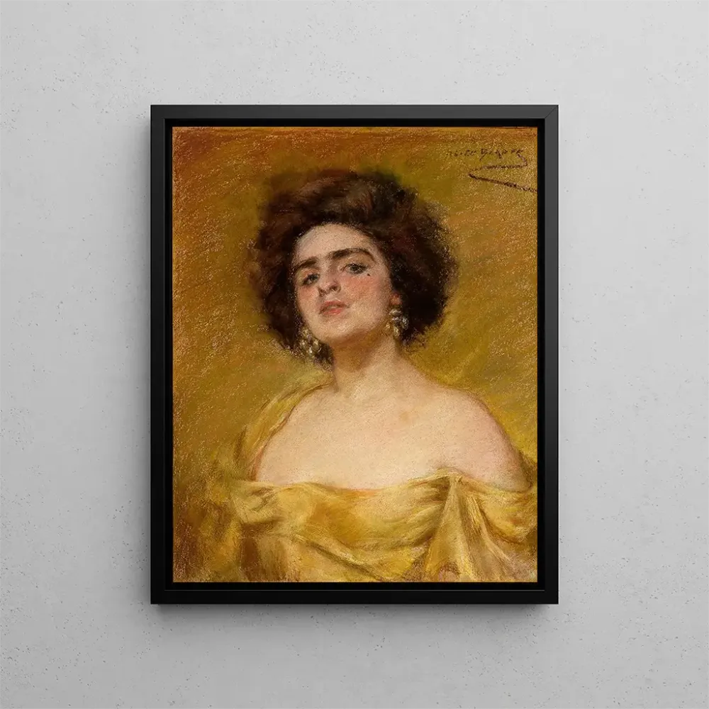 Maalaus Laura en jaune - Alice Pike Barney | Taidetuloste