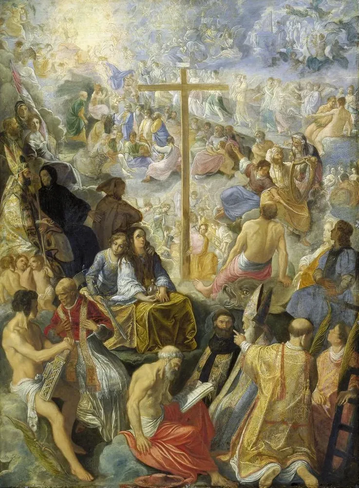 Maalaus L'Autel de Francfort de l'Exaltation de la Vraie Croix - Adam Elsheimer | Taidetuloste