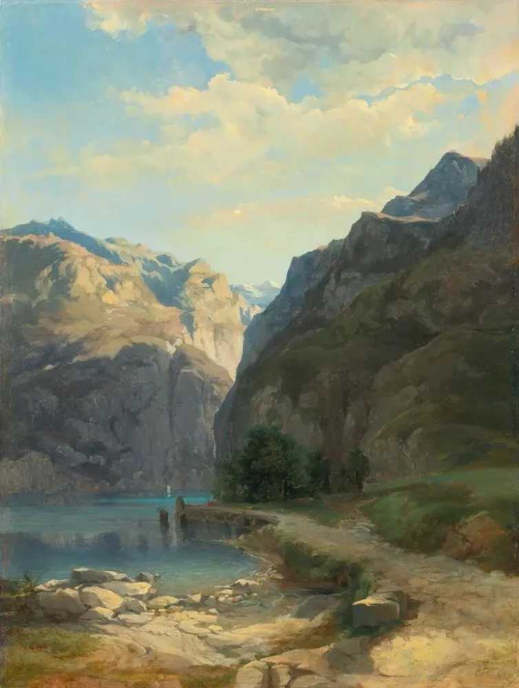 Maalaus Laxenstrasse - Alexandre Calame | Taidetuloste