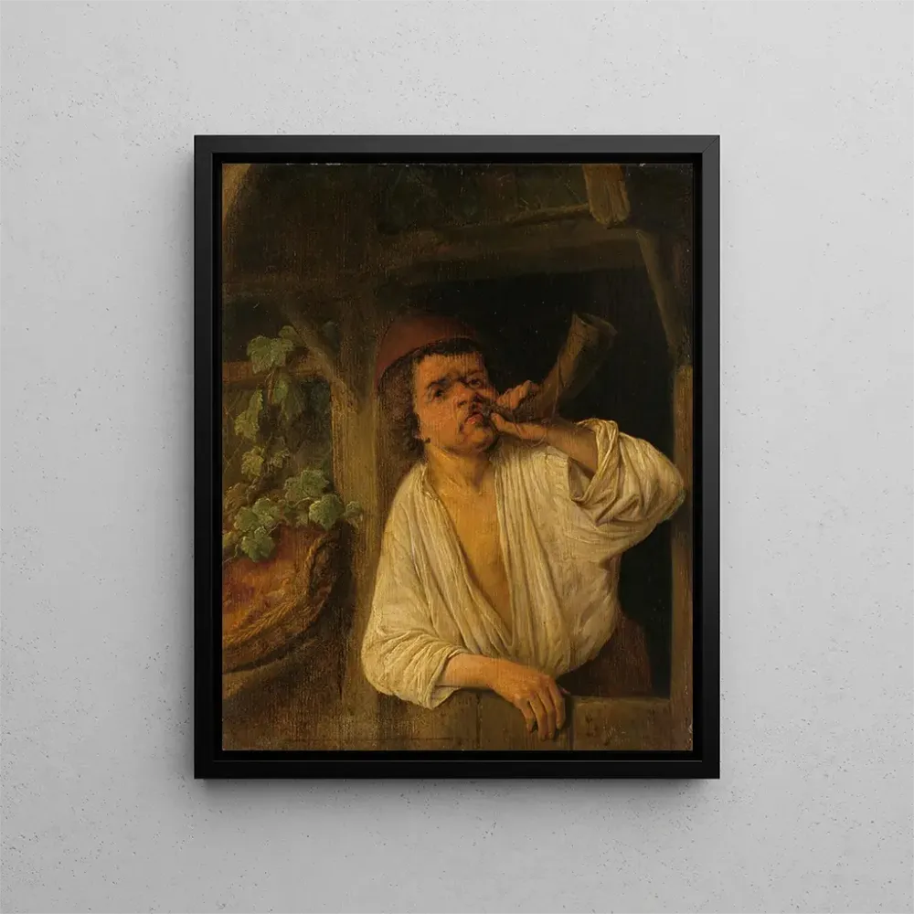 Maalaus Leipuri soittamassa torvea - Adriaen van Ostade | Taidetuloste
