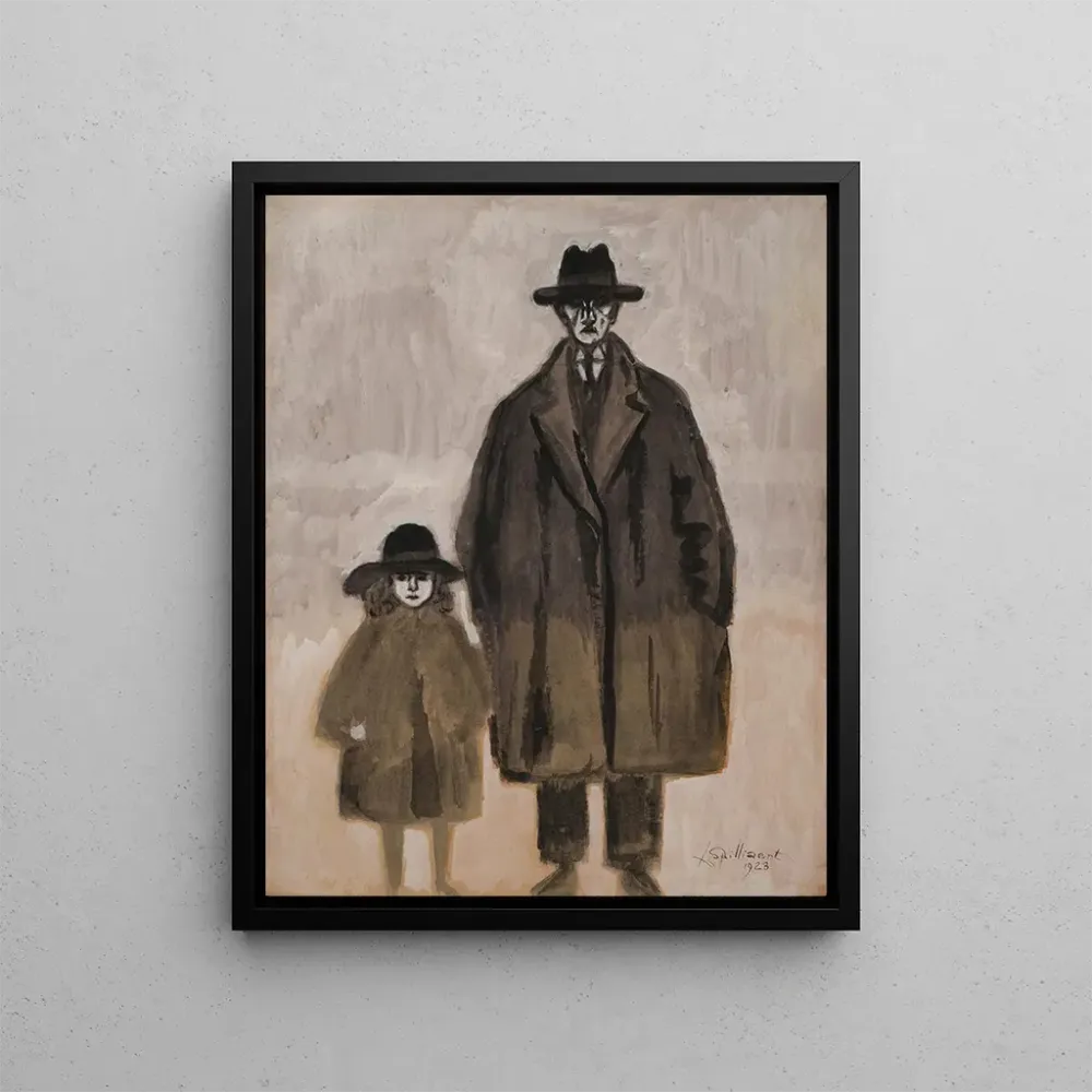 Maalaus Léon Spilliaert et Madeleine en promenade à Ostende - Léon Spilliaert | Taidetuloste