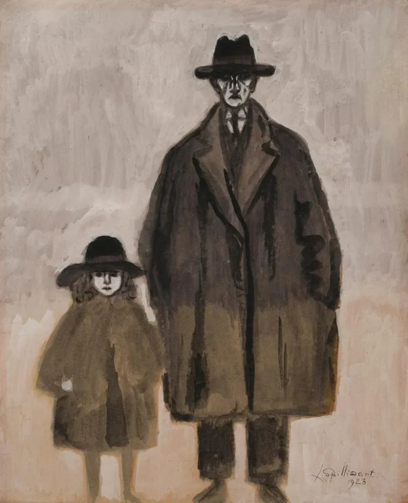 Maalaus Léon Spilliaert et Madeleine en promenade à Ostende - Léon Spilliaert | Taidetuloste