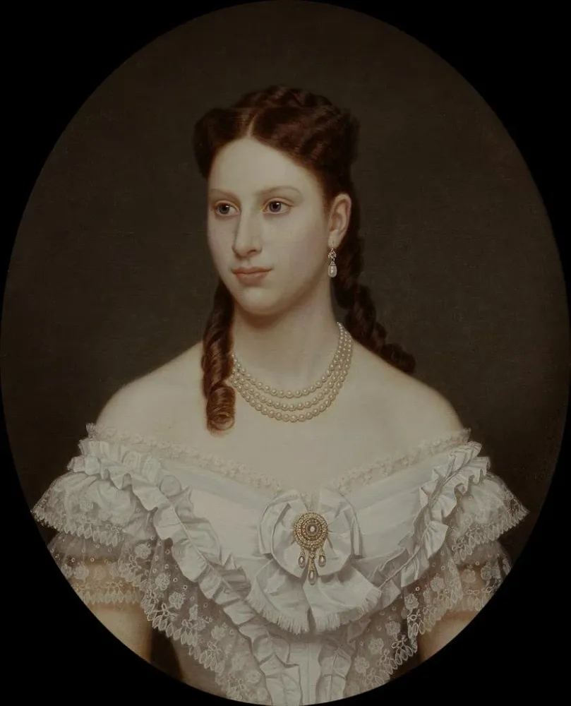 Maalaus Lovisa Lovisa Josefina Eugenia 1851-1926 Tanskan kuningatar, Ruotsin ja Norjan prinsessa - Amalia Lindegren | Taid...
