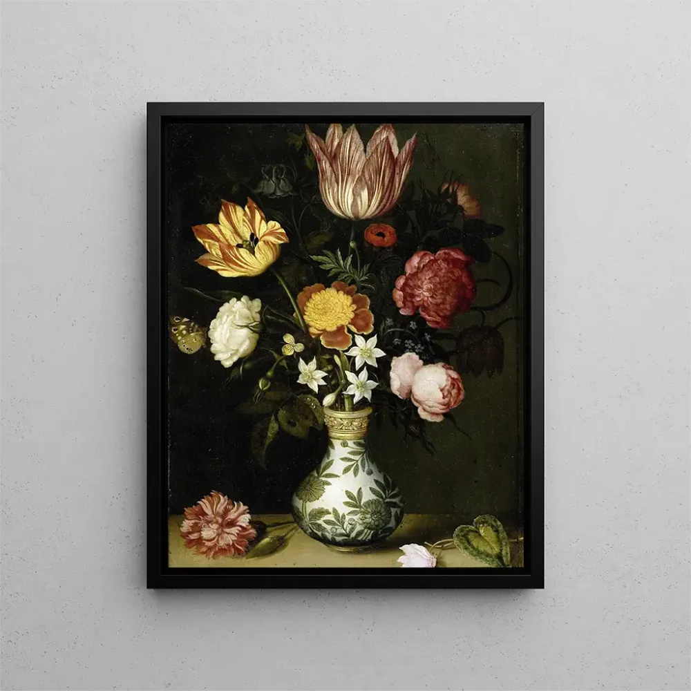 Maalaus luonnonkuva kukista maljakossa Wanli - Ambrosius Bosschaert l'Ancien | Taidetuloste