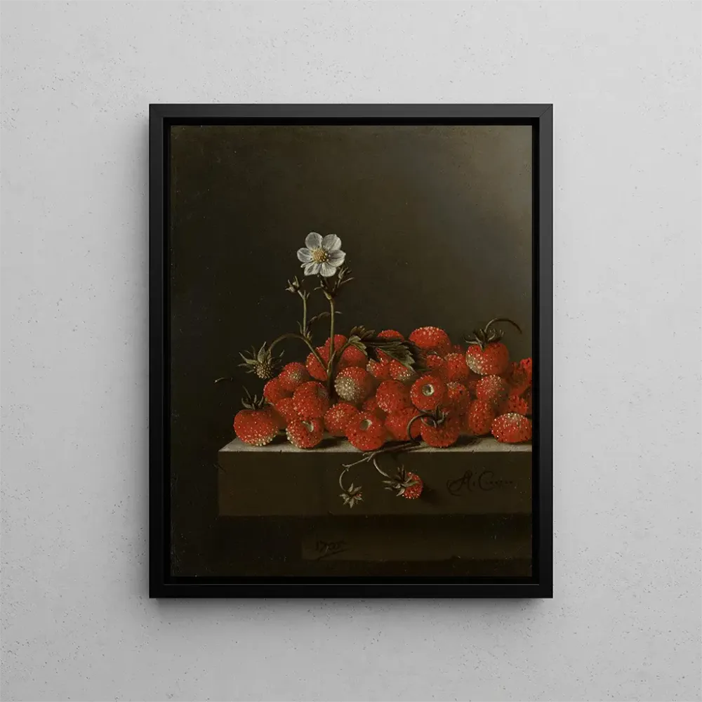 Maalaus Luontoaiheinen marjojen, erityisesti metsämansikoiden, still life - Adriaen Coorte | Taidetuloste