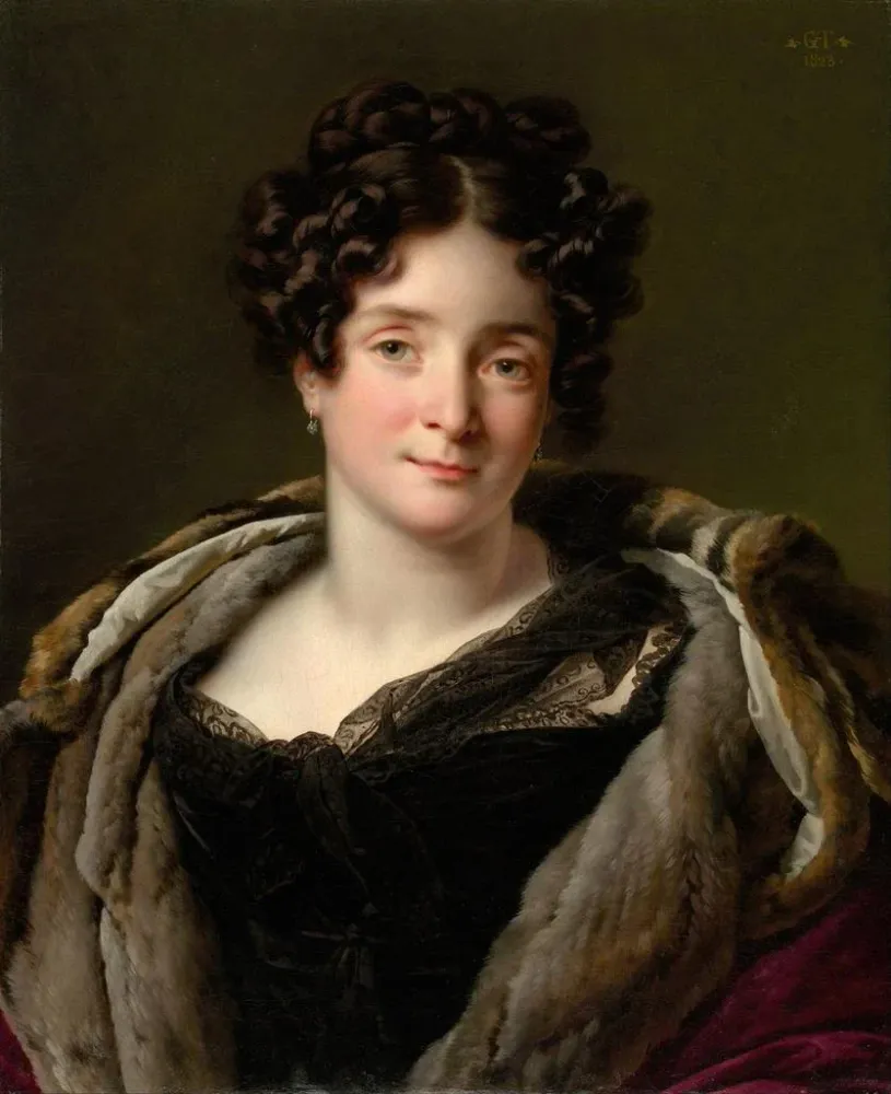 Maalaus Madame Jacques-Louistienne Reizet Colette-Désirée-Thérèse Godefroy 1782-1850 - Anne-Louis Girodet-Trioson | Taidet...
