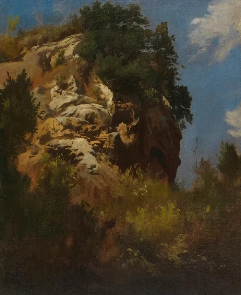 Maalaus maisemasta kallioista - Anselm Feuerbach | Taidetuloste