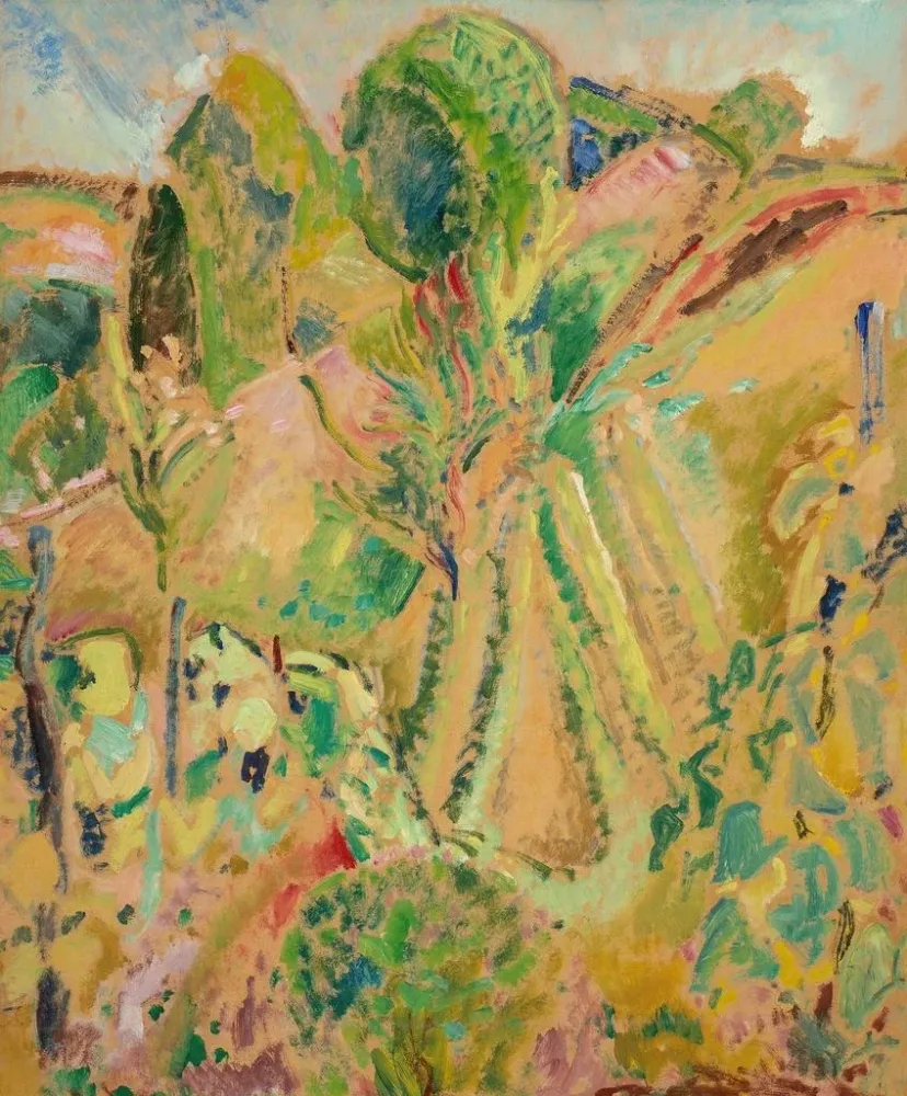 Maalaus maisemasta puiden kanssa - Alfred Henry Maurer | Taidetuloste