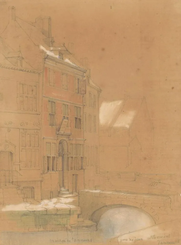 Maalaus Maison des tanneurs à Maastricht - Alexander Schaepkens | Taidetuloste