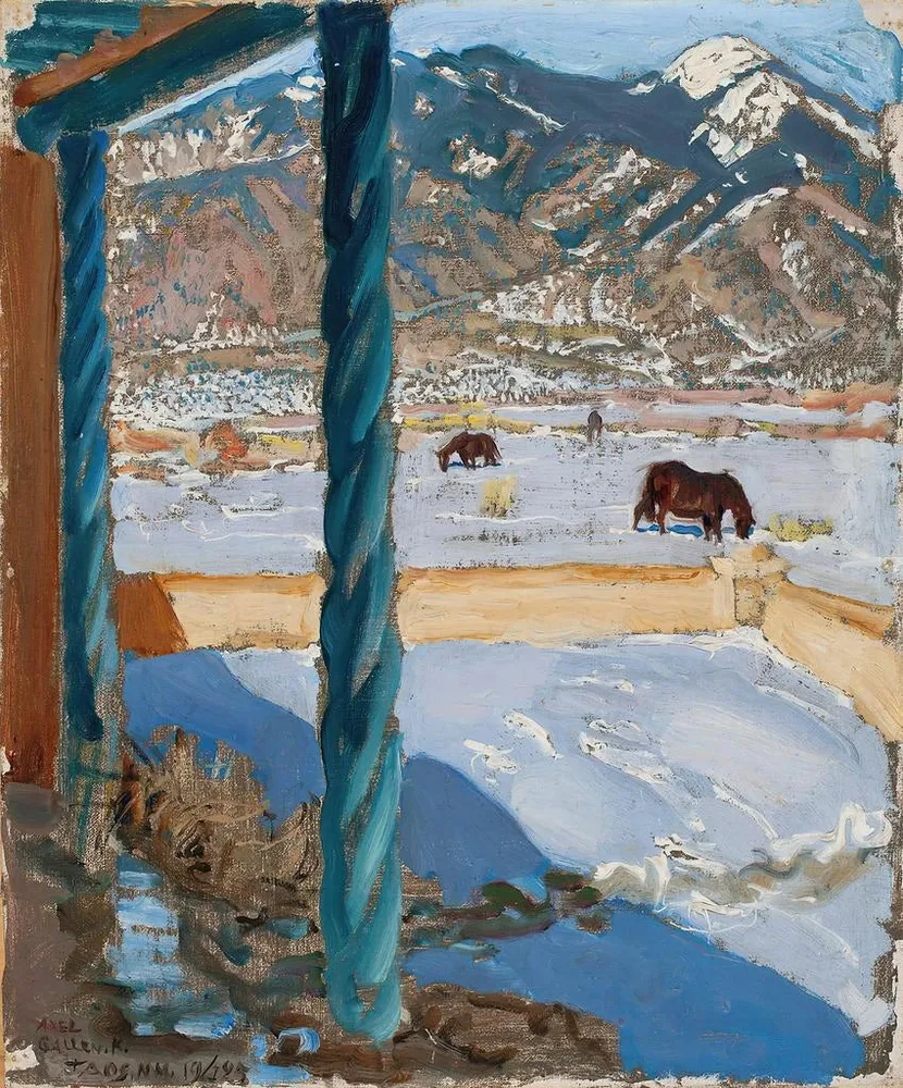 Maalaus Maison Taos au soleil - Akseli Gallen-Kallela | Taidetuloste